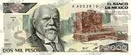2,000 pesos, familia A, anverso