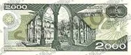 2,000 pesos, familia A, reverso
