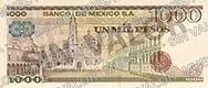 1,000 pesos, familia AA, reverso