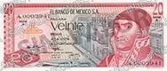 20 pesos, familia AA, anverso