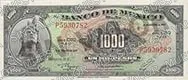 1,000 pesos, tercera emisión ABNC, familia AA, anverso