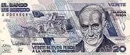 20 nuevos pesos, familia B, anverso
