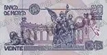 20 nuevos pesos, familia C, reverso