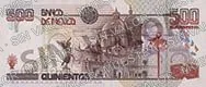 500 nuevos pesos, familia C, reverso