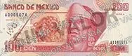 100 pesos, familia D, anverso