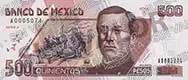 500 pesos, familia D, anverso