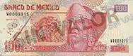 100 pesos, familia D1, anverso