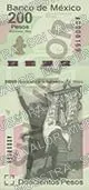 200 pesos, familia F, conmemorativo del bicentenario del inicio del movimiento de Independencia, anverso