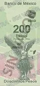 200 pesos, familia F, conmemorativo del bicentenario del inicio del movimiento de Independencia, reverso