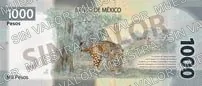 1,000 pesos, familia G, reverso