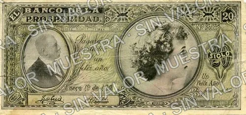 1,000 pesos, .5 Banco de la Prosperidad (M697), M697.5 Banco de la Prosperidad, anverso