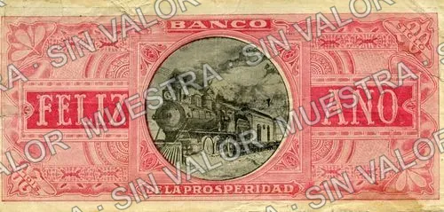 1,000 pesos, .5 Banco de la Prosperidad (M697), M697.5 Banco de la Prosperidad, reverso