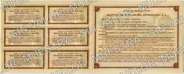 1,000 pesos, Banco Español Refaccionario (M455), reverso