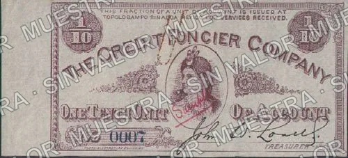 1/10 unit Credit Foncier (M745), anverso