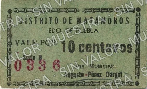 .1 1c Distrito de Matamoros (M3562), anverso (M3562.4 10c Distrito de Matamoros)