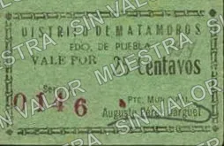 .1 1c Distrito de Matamoros (M3562), anverso (M3562.6b 25c Distrito de Matamoros)
