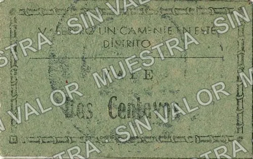 .1 1c Distrito de Matamoros (M3562), reverso (M3562.2 10c Distrito de Matamoros)