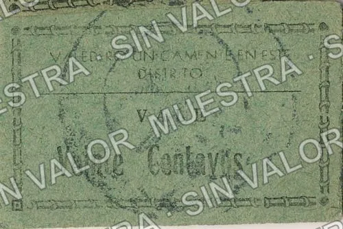 .1 1c Distrito de Matamoros (M3562), reverso (M3562.5b 20c Distrito de Matamoros)