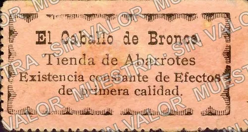 1 centavos, Caballo de Bronce (M1778), M1778 1c Caballo de Bronce, reverso