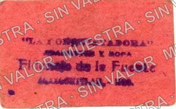 1 centavos, La Conquistadora (M2081), M2081 1c La Conquistadora, reverso