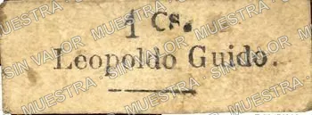1 centavos, Leopoldo Guido (M3163), anverso