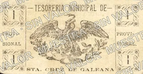 1 centavos, Santa Cruz de Galeana (M1735), reverso