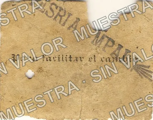 1 centavos, Tesorería Municipal (M2300), M2300 1c Tesorería Municipal, reverso