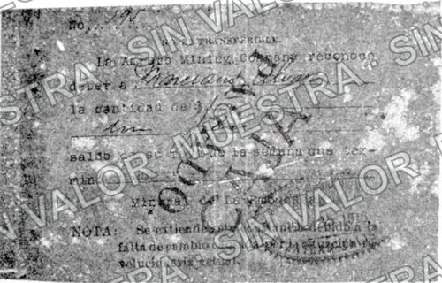 1 peso, Amparo Mining Company (M2486), anverso