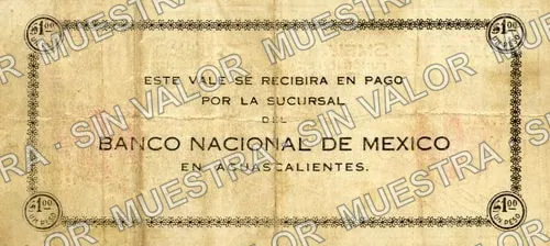 1 peso, ASARCO (M805), reverso