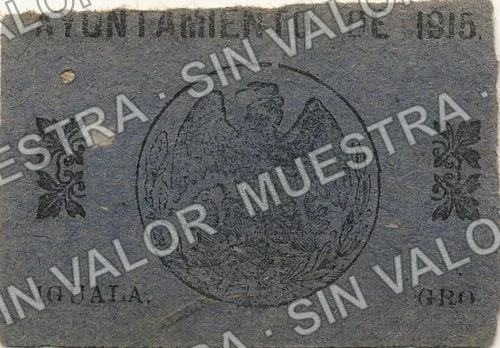 1 peso, Ayuntamiento de 1915, Iguala (M1950), M1950a $1 Ayuntamiento de 1915, Iguala, reverso