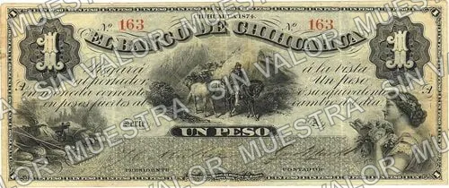 1 peso, Banco de Chihuahua (M71), M71a $1 Banco de Chihuahua, anverso