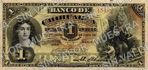 1 peso, Banco de Chihuahua (M75), anverso