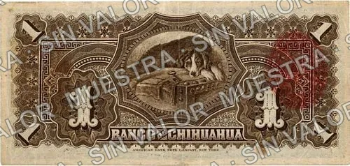 1 peso, Banco de Chihuahua (M75), reverso