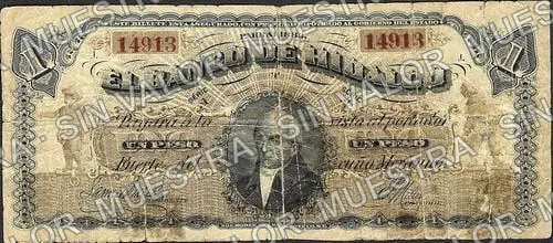 1 peso, Banco de Hidalgo del Parral (M104), anverso