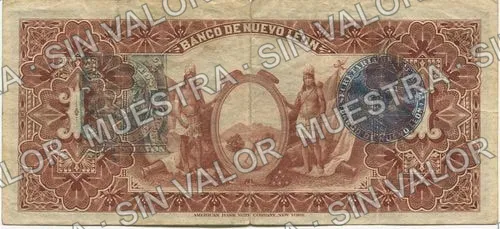 1 peso, Banco de Nuevo León (M433), reverso