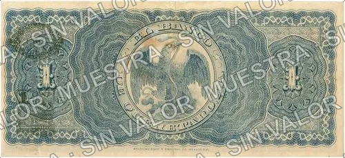 1 peso, Banco de Querétaro (M481), M481 $1 Banco de Querétaro, reverso