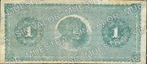 1 peso, Banco de San Ignacio (M504), reverso