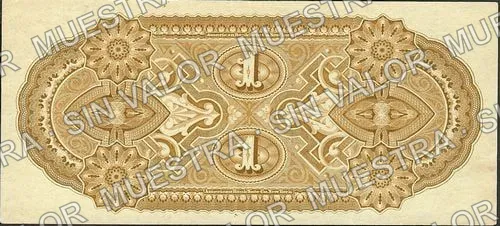 1 peso, Banco de Santa Eulalia (M163), M163b $1 Banco de Santa Eulalia, reverso