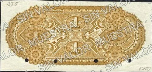 1 peso, Banco de Santa Eulalia (M163), M163s $1 Banco de Santa Eulalia specimen, reverso