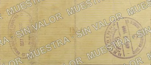 1 peso, Banco Industrial de Jalisco (M4322), reverso