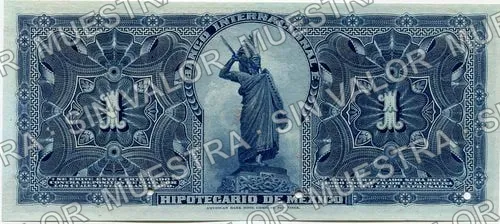 1 peso, Banco Internacional é Hipotecario de México (M223), reverso