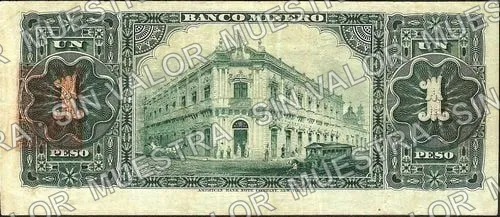 1 peso, Banco Minero (M130), reverso