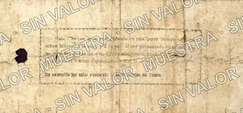 1 peso, Banco Nacional de México (M1047), reverso