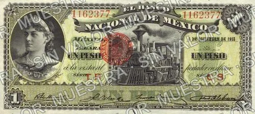 1 peso, Banco Nacional de México (M296), anverso