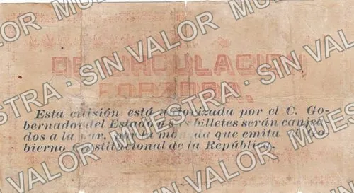 1 peso, Brigada Alvarez signed by J. Azcárate and H. Alvarez (M3660), reverso