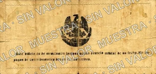 1 peso, Brigada Peláez (M3957), M3957a $1 Brigada Peláez, reverso