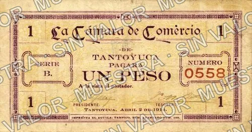 1 peso, Cámara de Comercio (M4080), M4080 $1 Cámara de Comercio, anverso