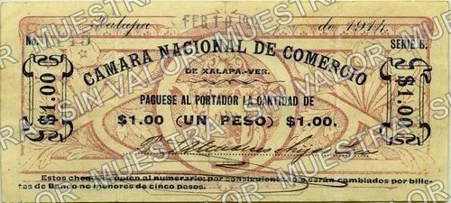 1 peso, Cámara Nacional de Comercio (M4111), anverso