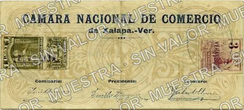 1 peso, Cámara Nacional de Comercio (M4111), reverso
