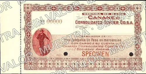 1 peso, CCCC $1 (M755), M755b CCCC $1 without denomination, anverso
